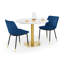 Gerson 127cm H Velvet Upholstered Side Chair in Blue-343620272