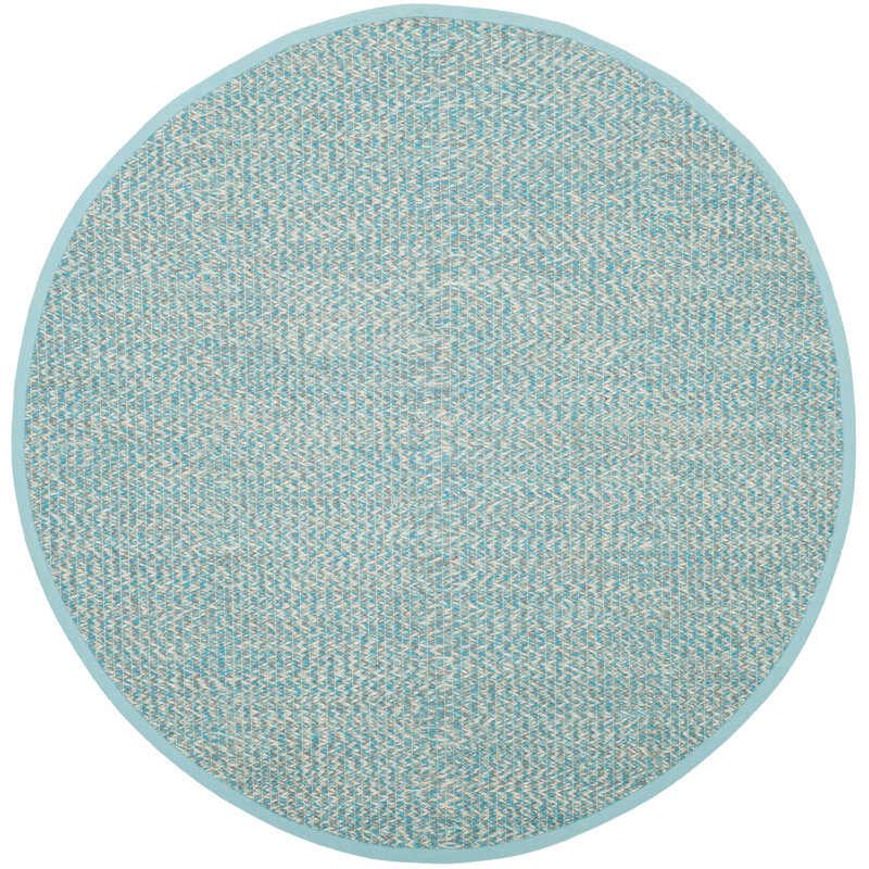 Alberta Hand Woven Cotton Abstract Rug, Round 6'