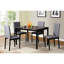 Chaises de salle à manger avec cadre en métal gris et similicuir, de 4 - Collection Graceful Option