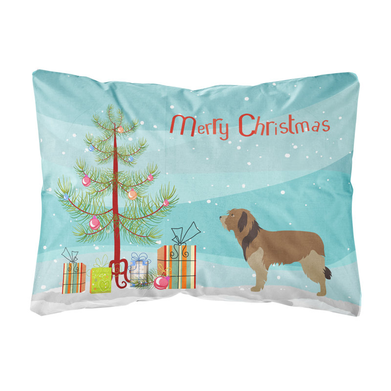  Coussin intérieur / extérieur Catalan Sheepdog Christmas