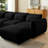 Latitude Run® 4 - Piece Upholstered Sectional - Ideal for Living Room, Comfortable and Stylish - Black Boucle-1345320523