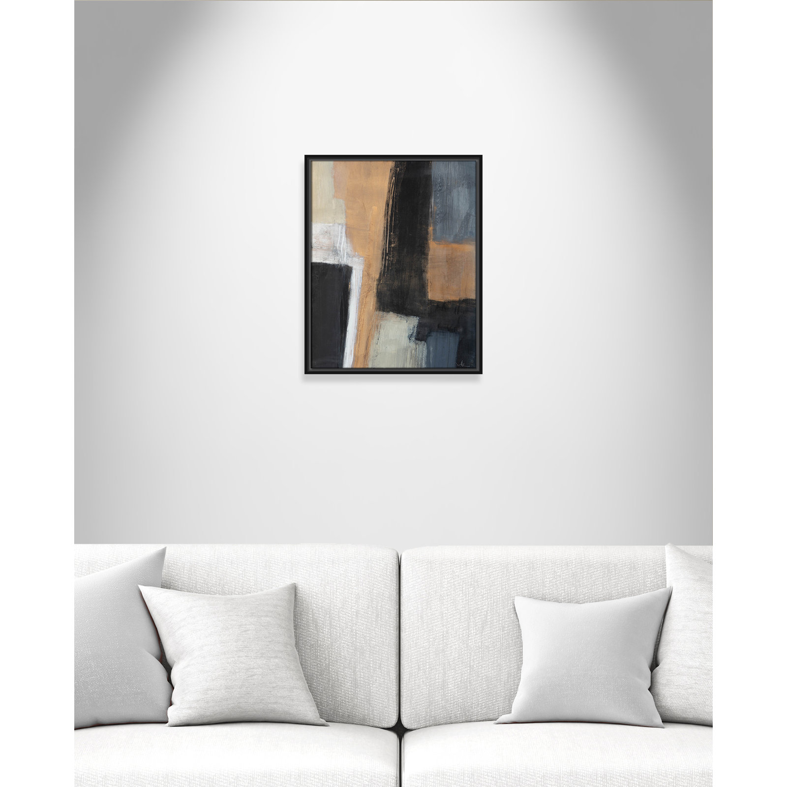 Calderon "Metallic Slate I" Print, 21.5" H x 17.5" W x 2" D, Black