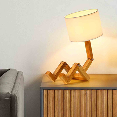 Night Light Wooden Table Lamp Study Bedroom Study Personality Bedside Reading Solid Wood Table Lamp