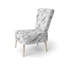 Chaise rembourrée Modern - Fauteuil gris argenté-135721493