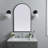 Sabine Metal Arch Wall Mirror-272105429-272105436