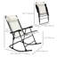 Chaise berçante d'extérieur pliante, blanc crème