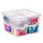 Sorbus 12-Piece Storage Set with Secure Lids - Clear Stackable Plastic Bins