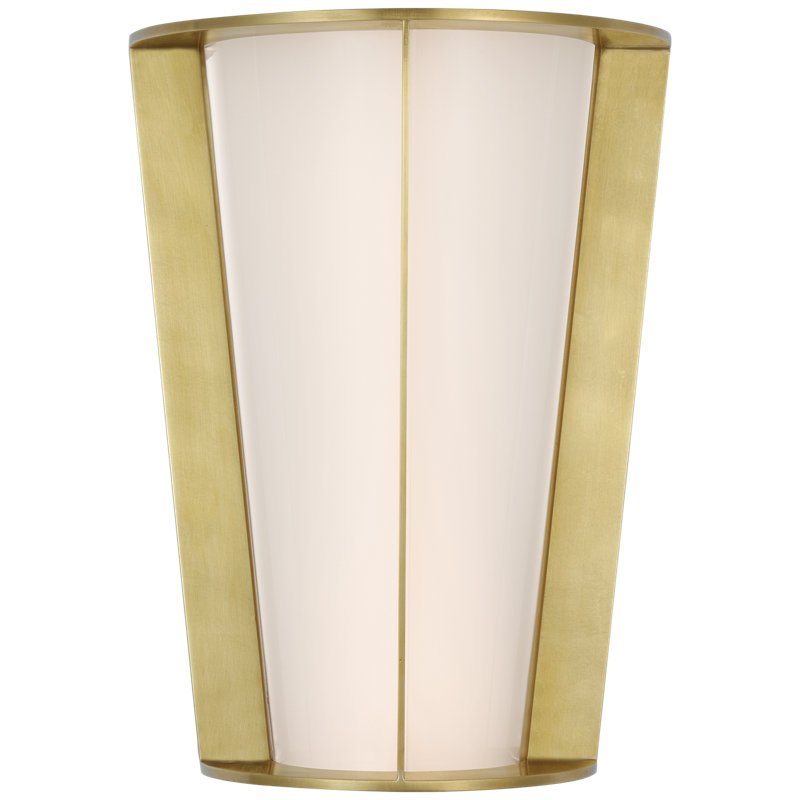 Barbara Barry Phinn 12" Tapered Sconce, Solid Brass, Soft Brass