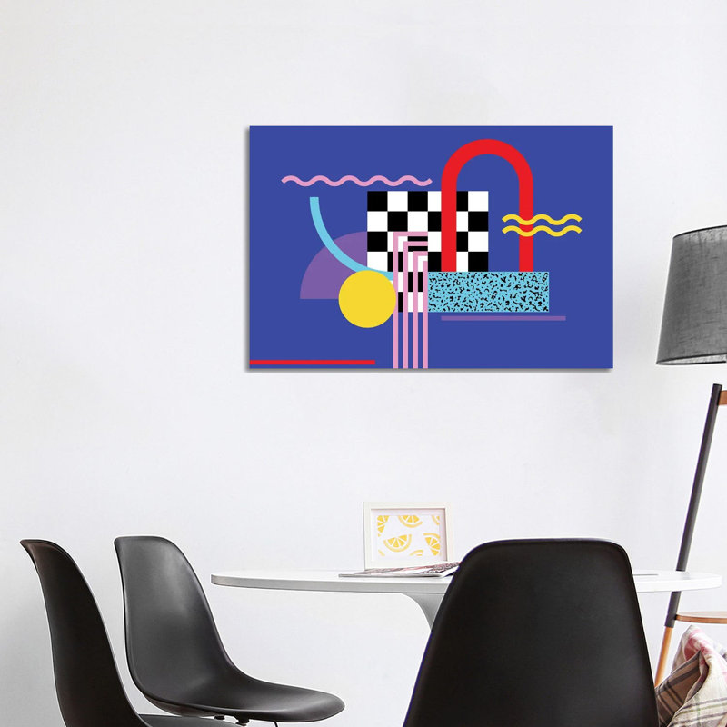 Motif de Memphis 109 - années 80/90 rétro - reproduction d'art mural - toile tendue, H 26 po x l 40 po, Toile tendue