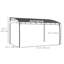 Pergola 10 'x 13' avec auvent UV30 +, pavillon de jardin en acier, gris
