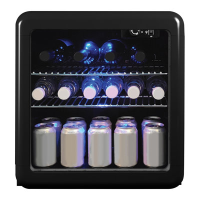 1.7-Cu. Ft. Retro Beverage Cooler (Black) on Fridge.com