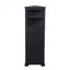 Armoire haute noire triangulaire avec 3 tiroirs et tablettes réglables pour la salle de bain-1242957115