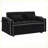 Sofas Couches, 55.5” Modern Velvet Sofa Bed with USB, Adjustable Back, Black | Solid Wood Frame