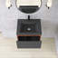 Meuble-lavabo mural simple 23,6 po avec comptoir en quartz-923783940