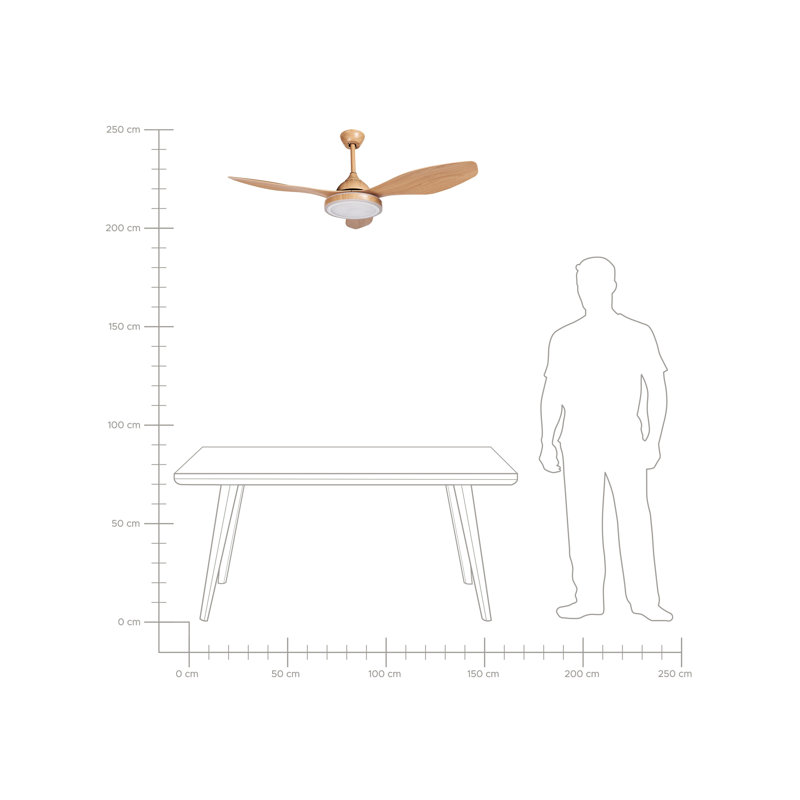 Asman 108cm Ceiling Fan with LED Lights