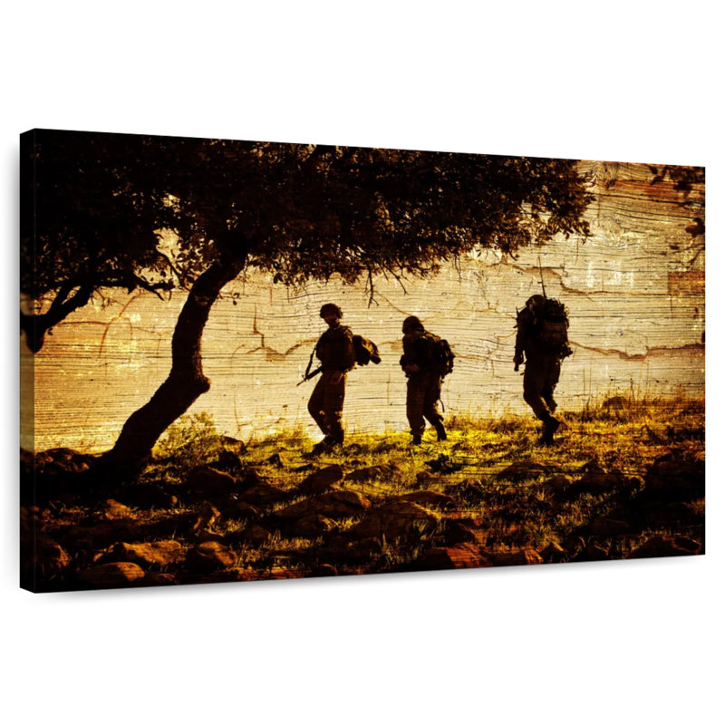 Mait Military Troop, 16'' H x 24'' W