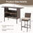 Wicker Bar Set with 4 Stools & Outdoor Bar Table-1281852468