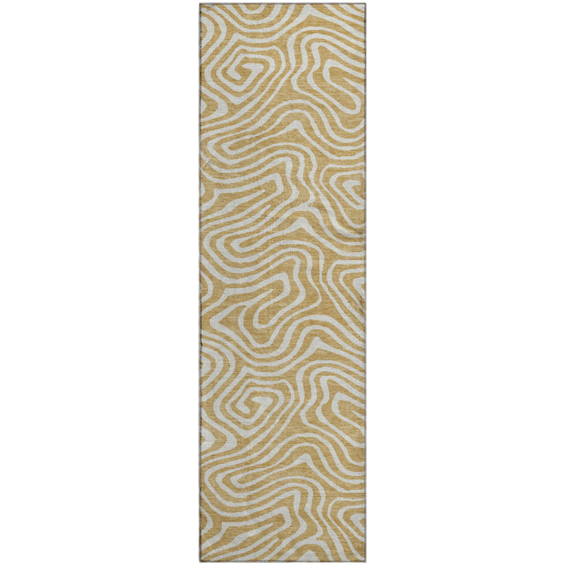 Premium Machine Washable Colmenero AMF1020 Swirls Rug, Runner 2'3" x 7'6"
