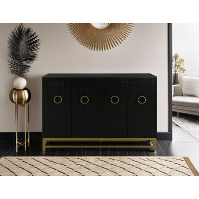 Console Ebano foncé 4 portes