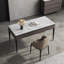 62.99" Coffee+Black Rectangular Sintered Stone+Manufactured Wood+Carbon Steel desks-109212079