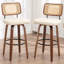 Tabouret de bar pivotant avec dossier en similicuir Cane-785330032-785330038
