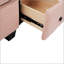 Canapé en velours côtelé de type L uni avec motif segmenté 4 places, porte-gobelet, port USB, boîte de rangement, console mobile et repose-pieds de style UNI-278951991