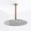 Metro Complete Round Shower Head - Ceiling Mount - 12" Brass/Satin Brass