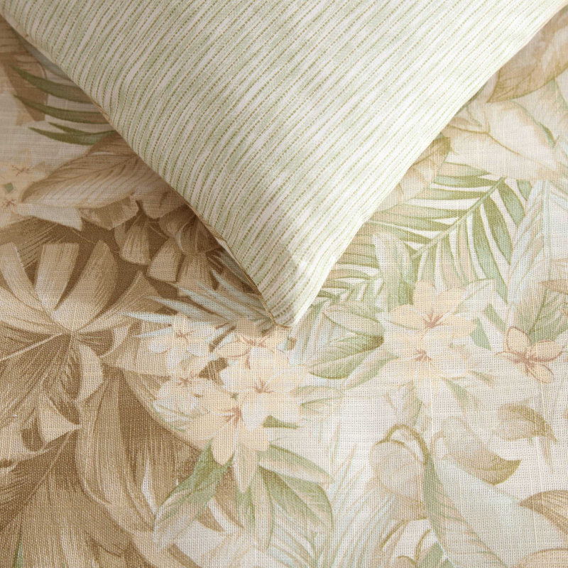 Tommy Bahama Palm Paradise Cotton Green Comforter Set, Queen Comforter