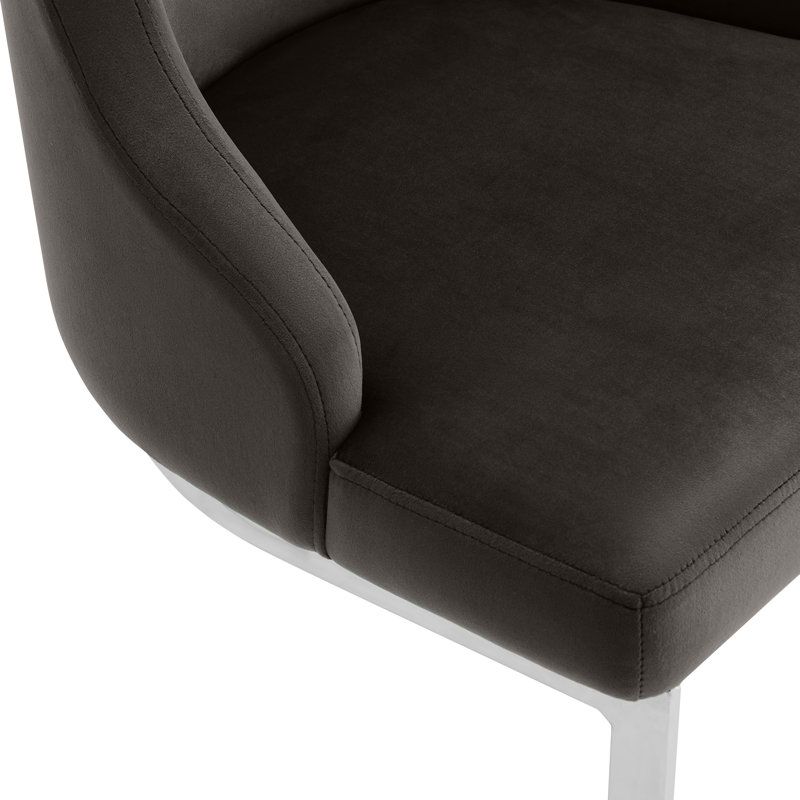 Graviel 25.8" Upholstered Counter Stool, Gray