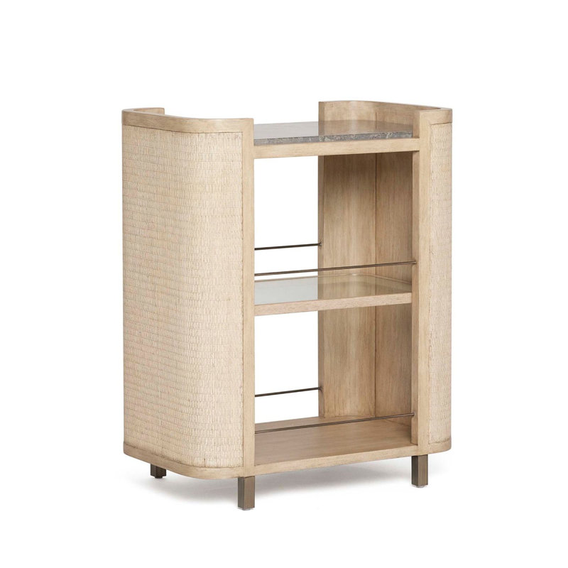 Harperly Metal/Raffia Bar Cart