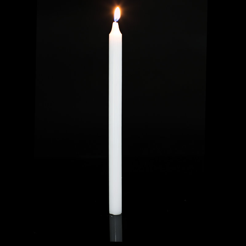 Bougie effilée sans parfum, Blanc