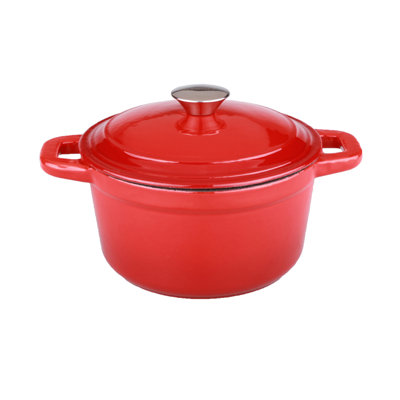Prep & Savour Maniteau 3 qt. Enameled Cast Iron Round Dutch Oven
