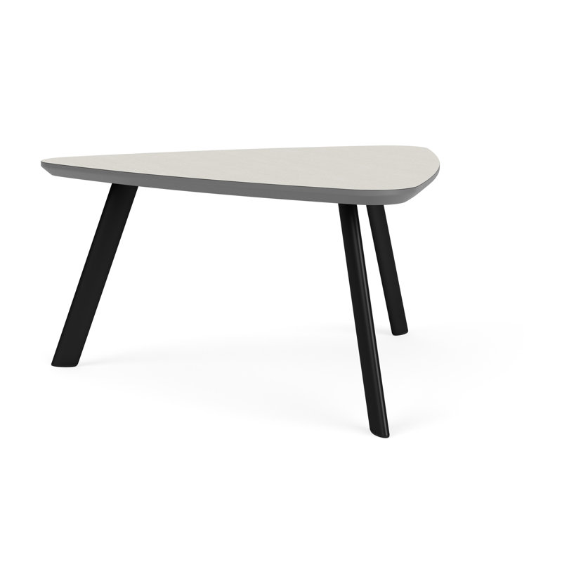 Plateau en stratifié haute pression Willow Lounge, Noir, Sergé blanc