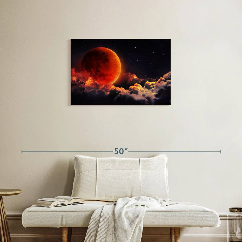 Lune rouge sang d'Oberle, H 20 po x l 30 po
