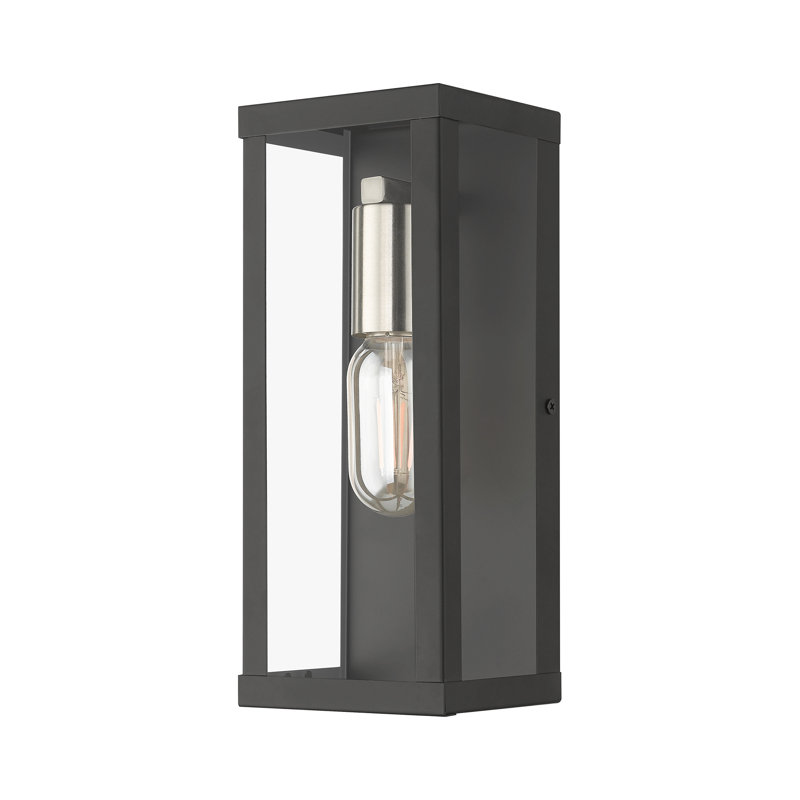 Applique murale en acier Eyoas, Noir, H 11 po x l 4,5 po x P 3,95 po