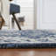 Tapis bleu marine / ivoire Jardin 601-1007719001