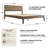Full Size Solid Wood Platform Bed Frame with Headboard & Footboard, 12 Heavy-Duty Slatted Base, Central Metal Legs, Easy Assembly, Noise-Free & Anti-Slip, No Box Spring Needed, Barnwood Finish-1167171878-1167171896