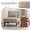 Chaise d'appoint rembourrée de 29,3 po de largeur avec coussin inclus (ensemble de 2)-515657116