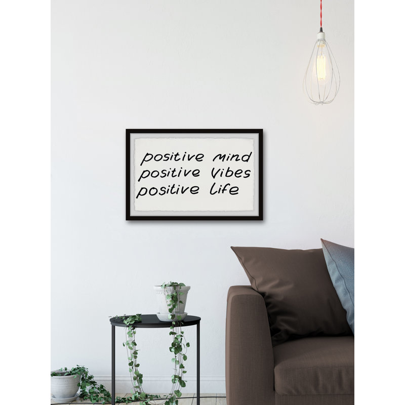 Positivity - Single Picture Frame Painting, 20cm H x 30cm W x 3.81cm D