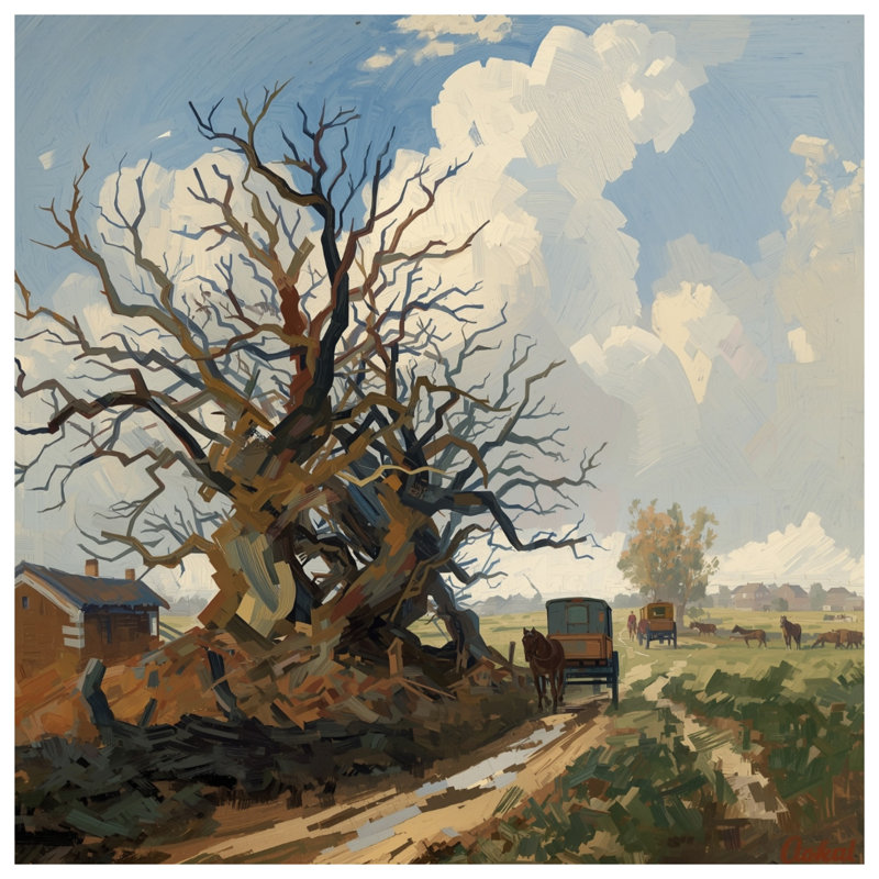 Couvertures paysage campagne, 60in W x 80in H