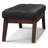 Draper 40"W Mid-Century Modern Tufted Ottoman Bench with Solid Wood Frame-605194529