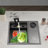 21.6'' L Nano Stainless Steel Kitchen Sink