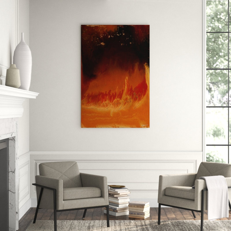 Igneous Painting by Blakely Bering, 60" H x 40" W x 1.5" D, Knife Gel