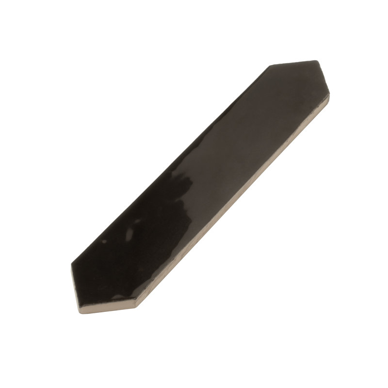 Festa 1.7'' W x 9.6'' L Ceramic Singular Tile, Black