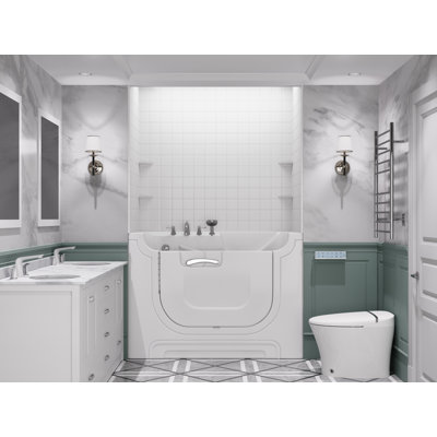 HandiTub 60" x 30" Walk in Air with Faucet, Light and Integrated Seat