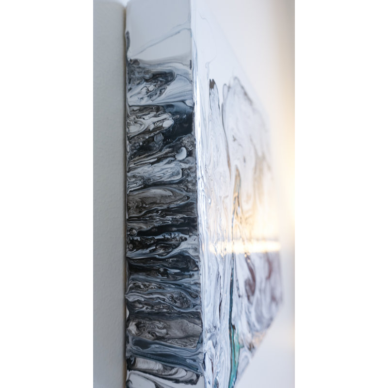 'Malachite Flows' - Painting Print on Wood