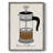 French Press Framed Print - Solid Wood