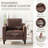 Lambertville Wide Upholstered Accent Chair Faux Leather Armchair-208523145
