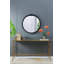 Cadre de miroir antique rond 30 po x 30 po sculpté à la main rose, miroir mural pour espace de vie, salle de bain, décoration murale d'entrée-620730001