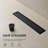 FlowCore 12" Matte Black linear grid drain-126309783